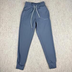 NVGTN Jogger Pants Womens XS Petite Smoke Gray Drawstring Sportswear Athleisure